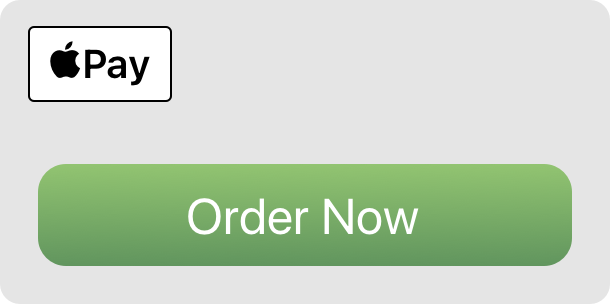 An illustration that shows the correct arrangement of the Apple Pay logo above a custom button titled 'Order Now'.