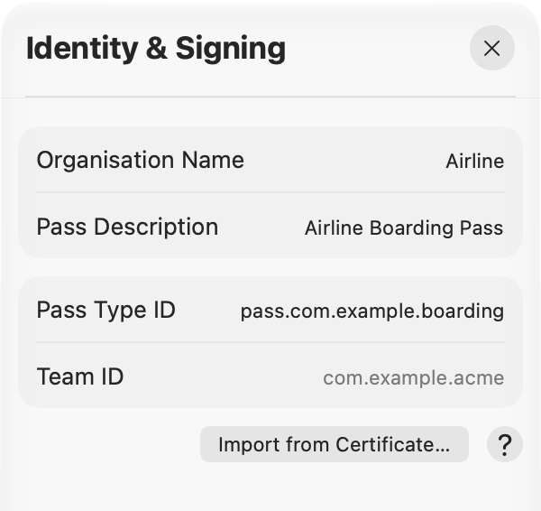 Creating a pass with Pass Designer | Apple Developer Documentation
