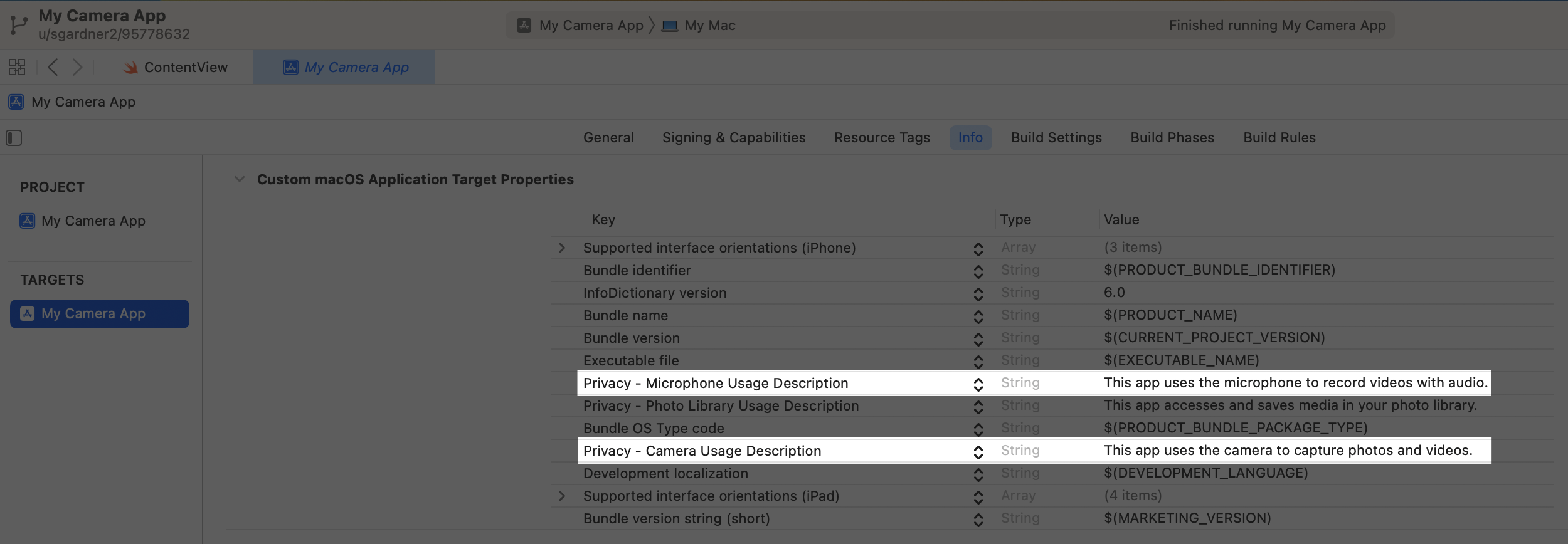 Requesting authorization to capture and save media Apple Developer