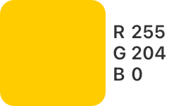 R-255,G-204,B-0