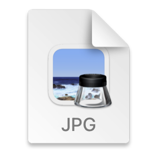 An image of the Preview document icon for a JPG file.