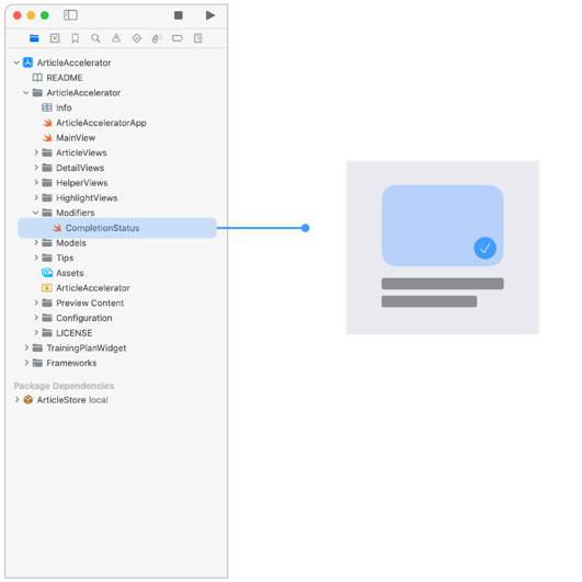 Navigating the sample project | Apple Developer Documentation