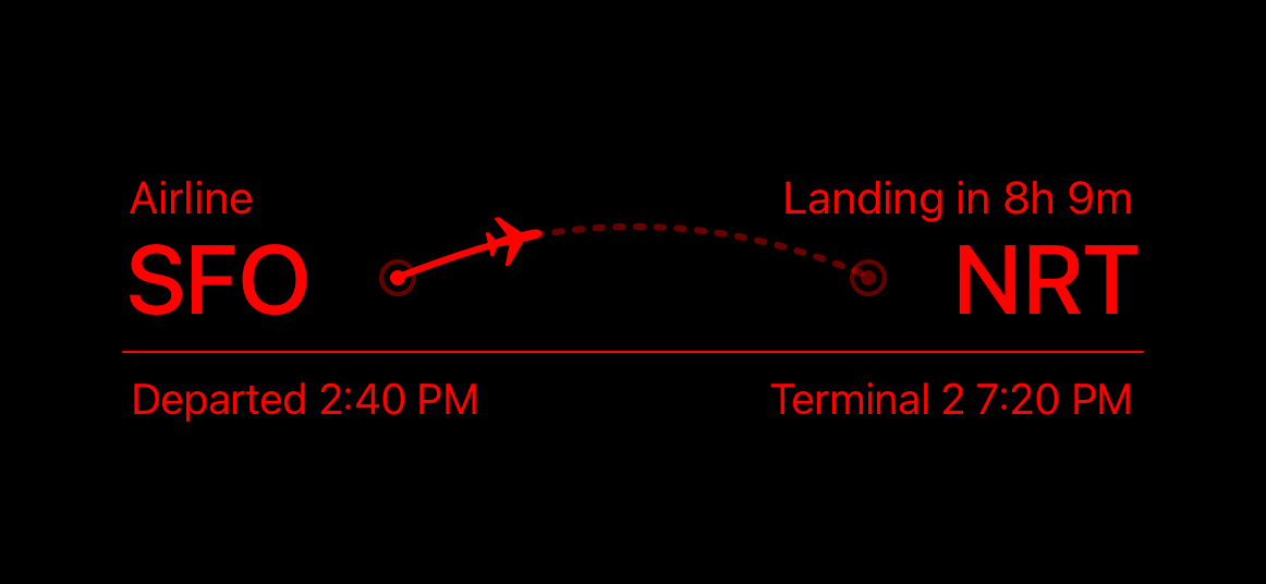 A Live Activity, scaled to fill the screen on iPhone in StandBy.