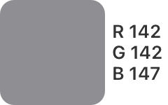 R-142,G-142,B-147