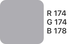 R-174,G-174,B-178