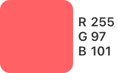 R-255,G-97,B-101