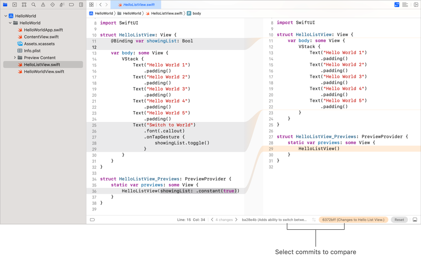 Tracking Code Changes In A Source Control Repository | Apple Developer  Documentation