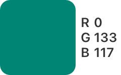 R-0,G-133,B-117