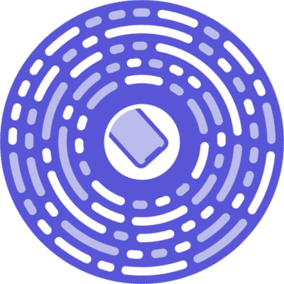 An incorrectly placed App Clip Code that's rotated 135 degrees to the right.