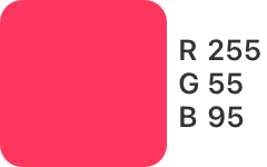 R-255,G-55,B-95