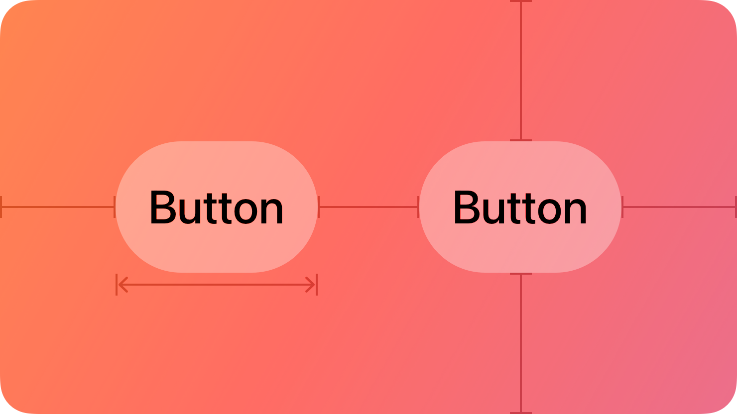 A stylized representation of two horizontally aligned buttons. The image is tinted red to subtly reflect the red in the original six-color Apple logo.