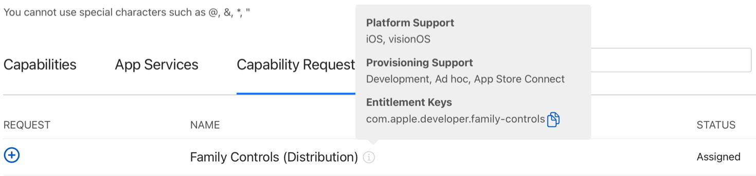 Requesting the Family Controls entitlement | Apple Developer Documentation