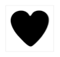 A black-filled heart.