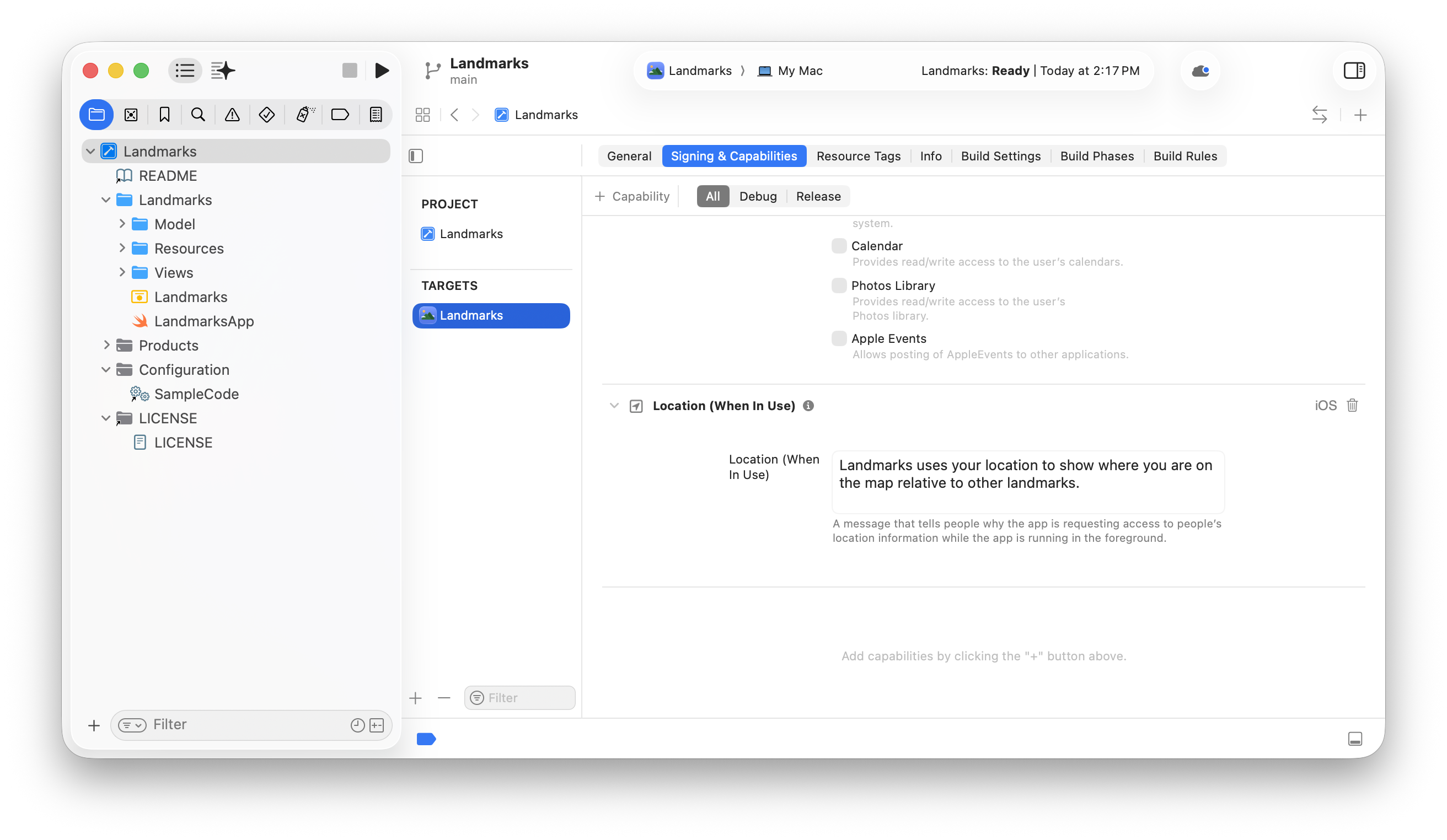 Adding capabilities to your app | Apple Developer Documentation