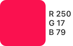 R-250,G-17,B-79